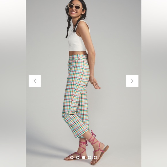 Maeve by Anthropologie Grace Gingham Capri Pants - Picture 4 of 15